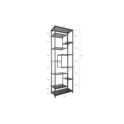 Regale-KARE Design Regal Loft Schwarz 195X60