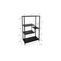 Regale-KARE Design Regal Loft Schwarz 100X60