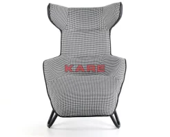 Sessel-KARE Design Relaxsessel Granada Schwarz Weiss