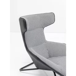 Sessel-KARE Design Relaxsessel Granada Schwarz Weiss