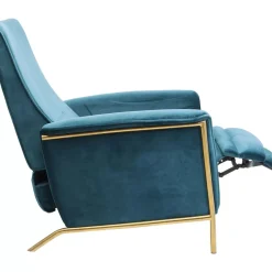 Sessel-KARE Design Relaxsessel Lazy Velvet Blau