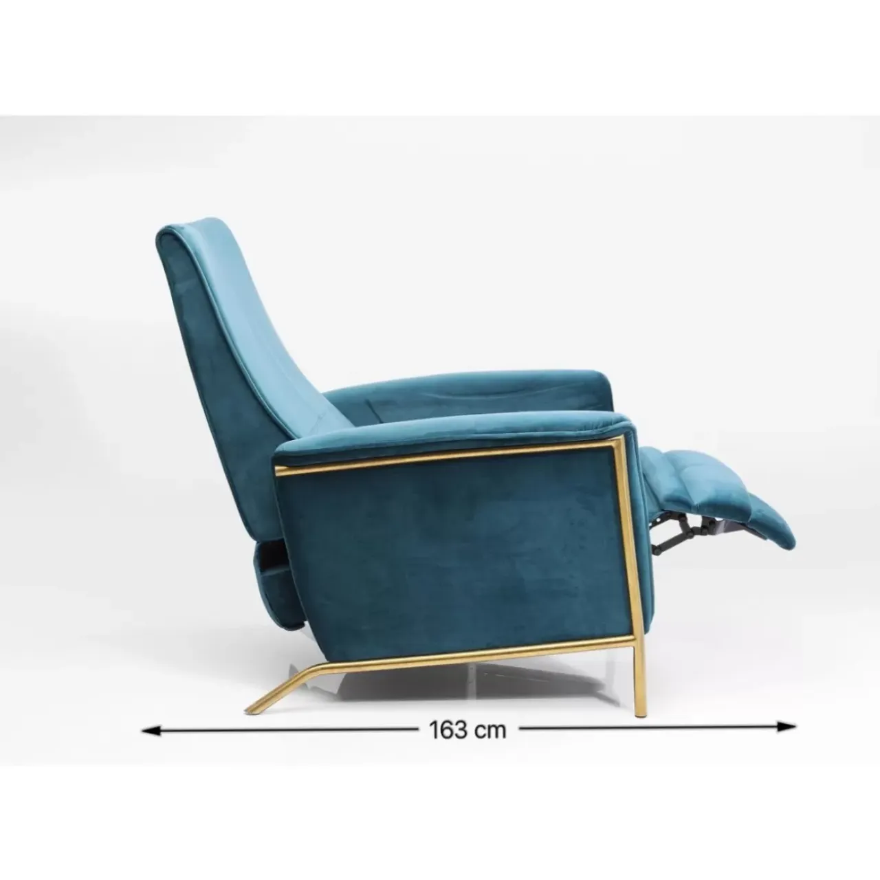 Sessel-KARE Design Relaxsessel Lazy Velvet Blau