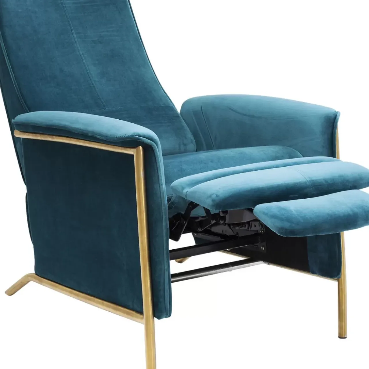 Sessel-KARE Design Relaxsessel Lazy Velvet Blau