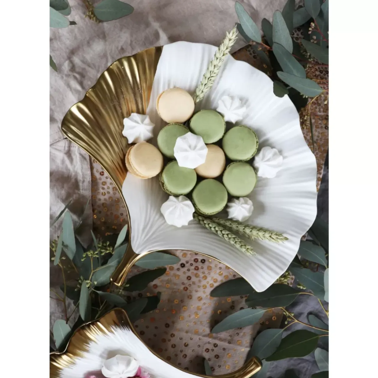 Geschirr & Tischaccessoires-KARE Design Schale Ginkgo Elegance Side
