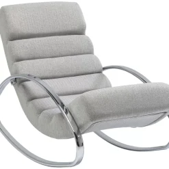 Sessel-KARE Design Schaukelsessel Manhattan Grau-Beige