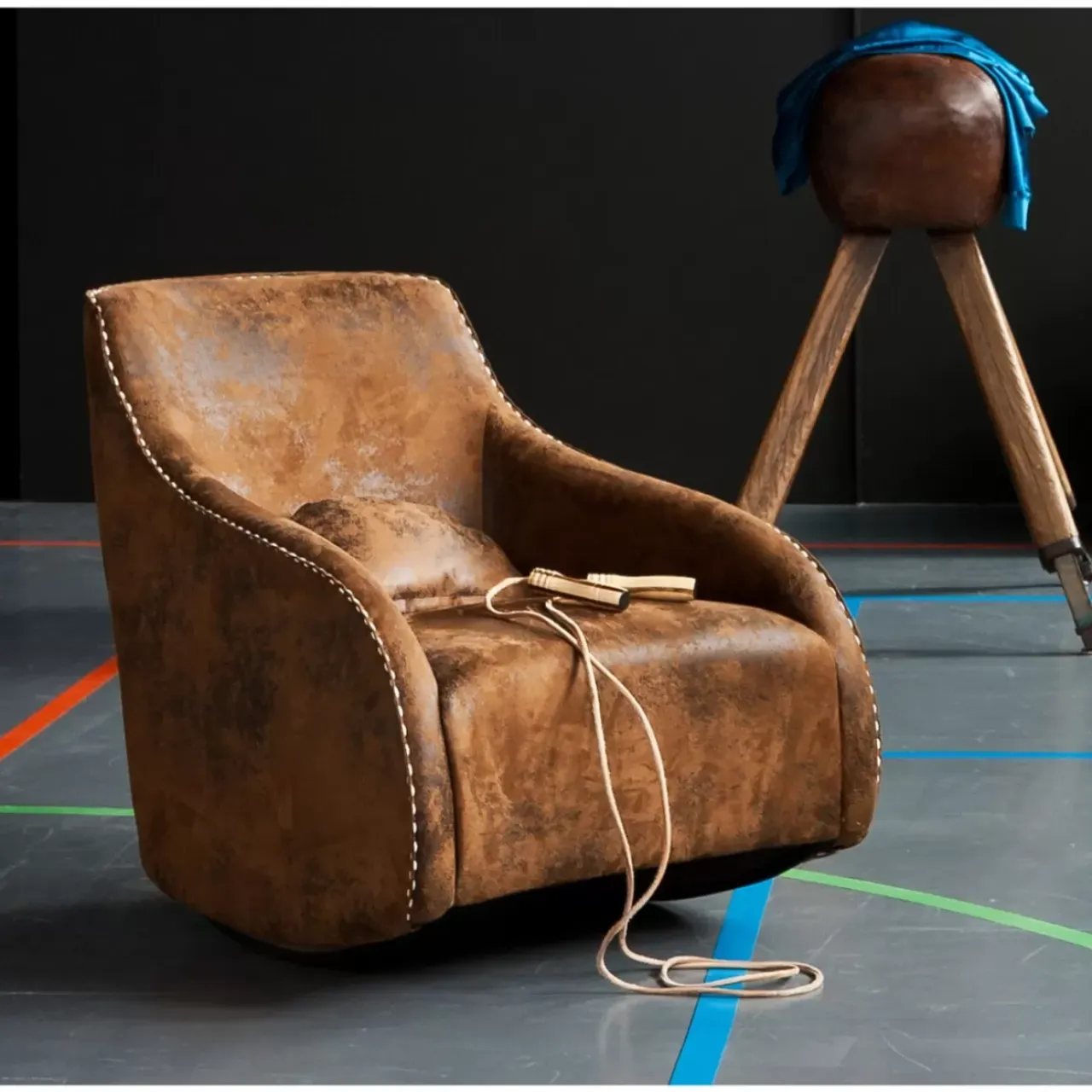 Sessel-KARE Design Schaukelsessel Swing Ritmo Vintage Smart