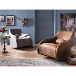 Sessel-KARE Design Schaukelsessel Swing Ritmo Vintage Grey