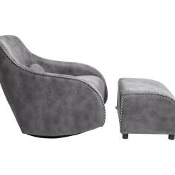 Sessel-KARE Design Schaukelsessel Swing Ritmo Vintage Grey