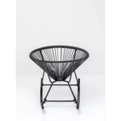 Outdoormöbel-KARE Design Schaukelstuhl Acapulco Schwarz