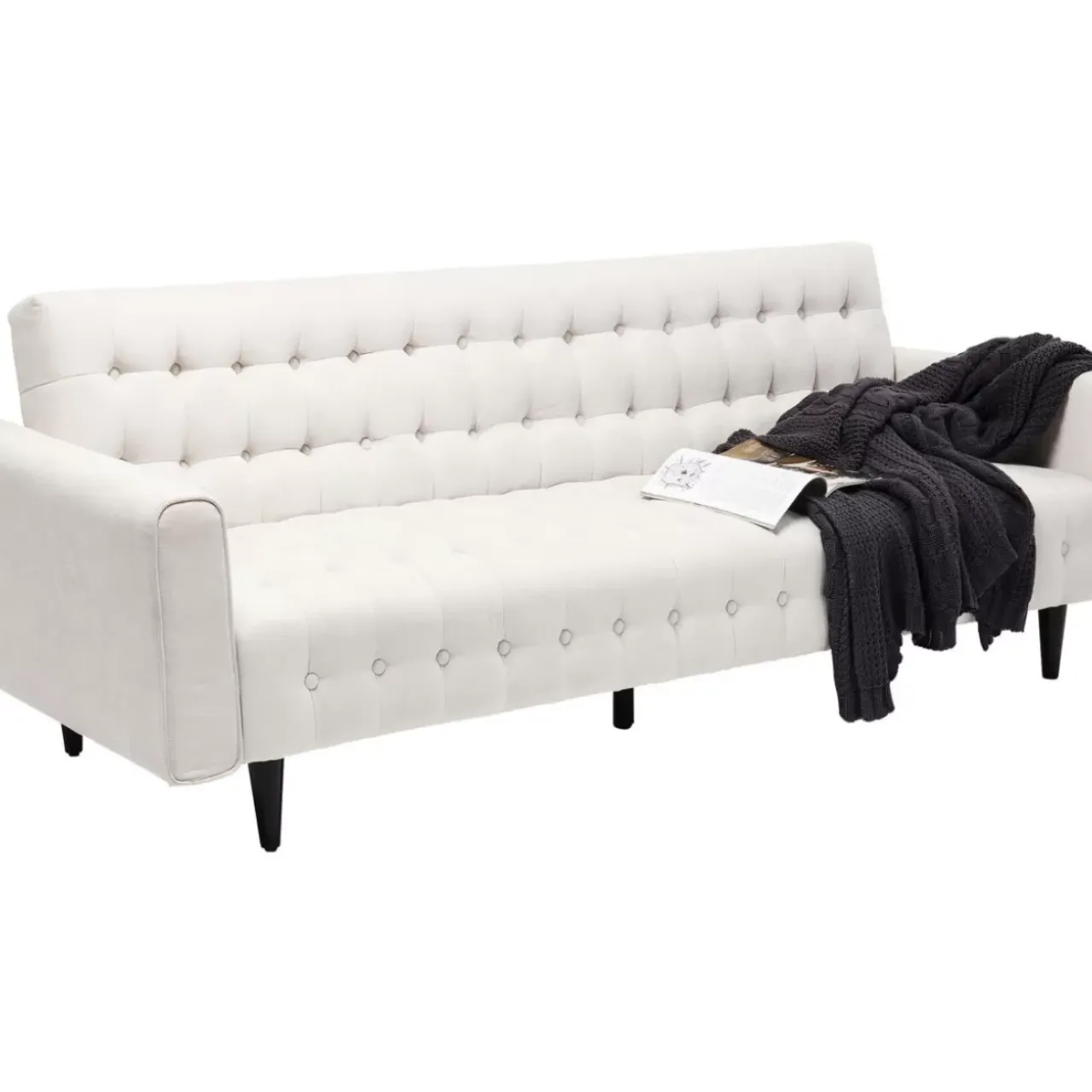 Sofas & Couches-KARE Design Schlafsofa Milchbar Beige 219Cm