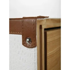 Regale-KARE Design Schrankkoffer Croco White Cosmopolitan