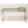 Tische-KARE Design Schreibtisch Loft Gold 134X60Cm