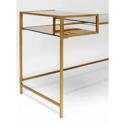 Tische-KARE Design Schreibtisch Loft Gold 134X60Cm