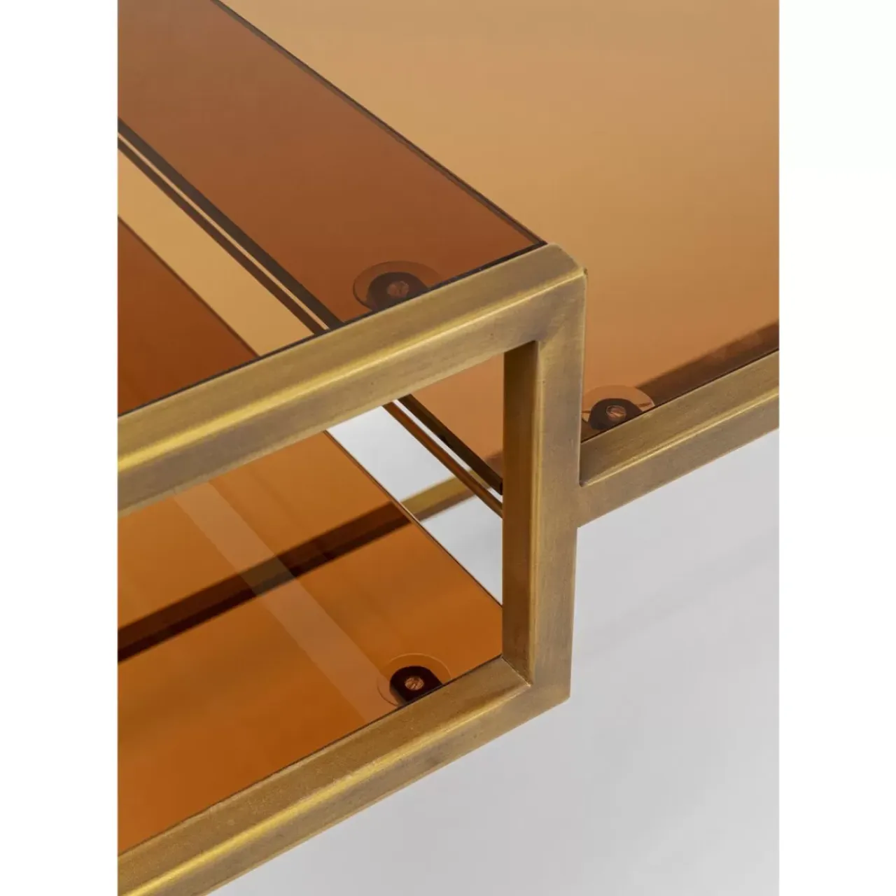 Tische-KARE Design Schreibtisch Loft Gold 134X60Cm