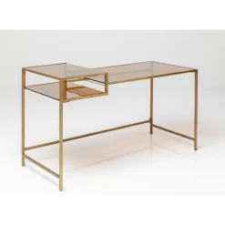 Tische-KARE Design Schreibtisch Loft Gold 134X60Cm