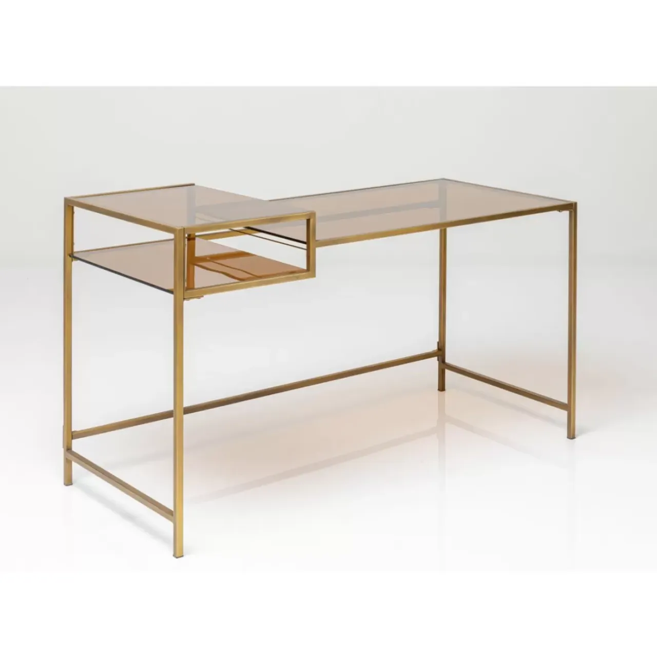Tische-KARE Design Schreibtisch Loft Gold 134X60Cm