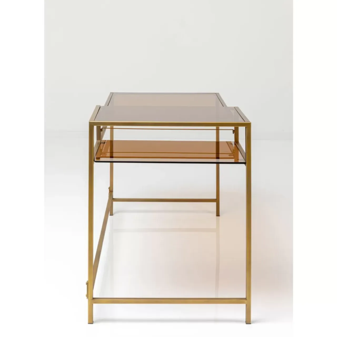 Tische-KARE Design Schreibtisch Loft Gold 134X60Cm