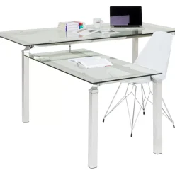 Tische-KARE Design Schreibtisch Lorenco Chrom Winkelcombi 210X180Cm