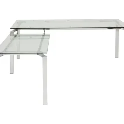 Tische-KARE Design Schreibtisch Lorenco Chrom Winkelcombi 210X180Cm