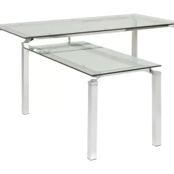 Tische-KARE Design Schreibtisch Lorenco Chrom Winkelcombi 210X180Cm