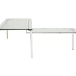 Tische-KARE Design Schreibtisch Lorenco Chrom Winkelcombi 210X180Cm