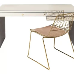 Tische-KARE Design Schreibtisch Luxury Champagne 140X60Cm