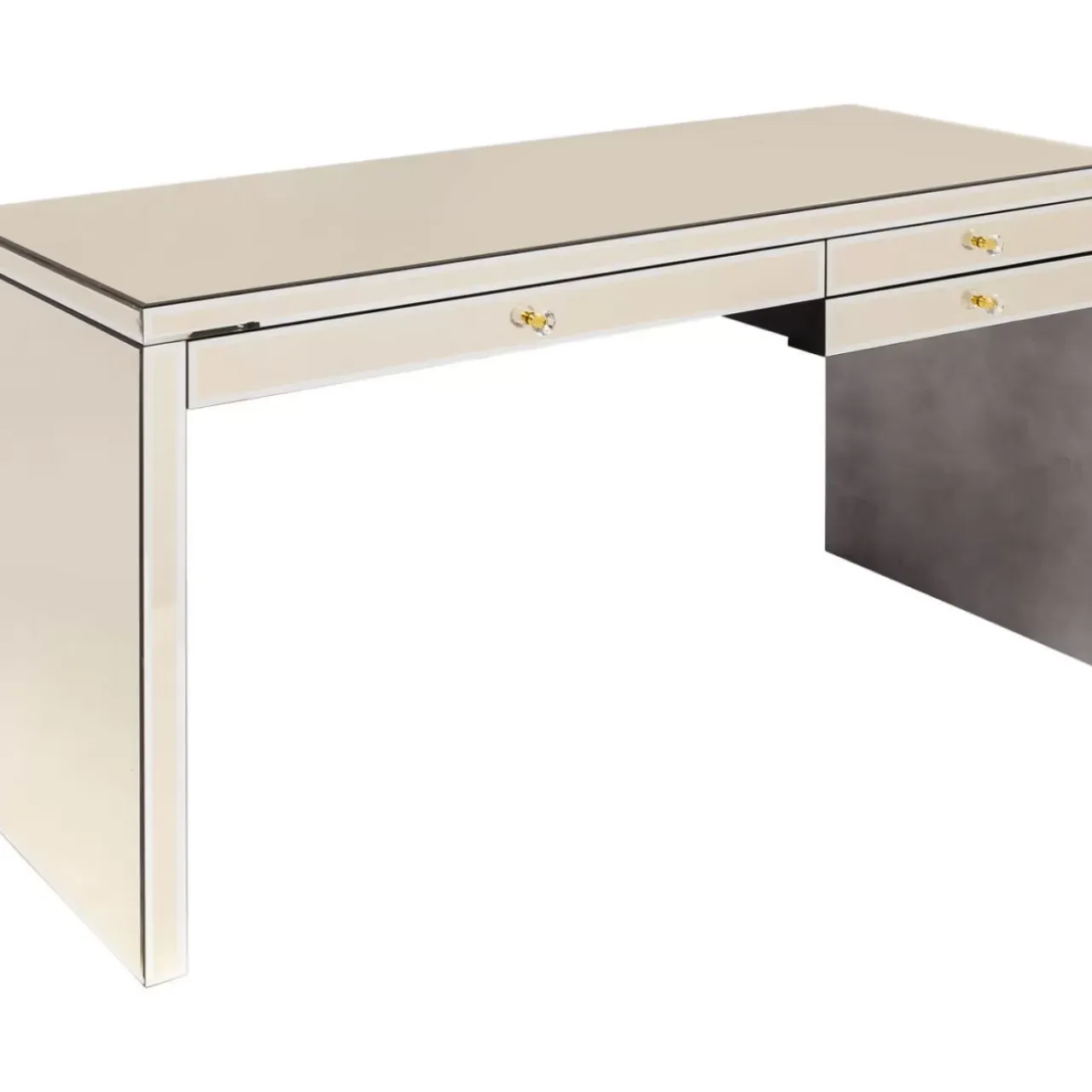 Tische-KARE Design Schreibtisch Luxury Champagne 140X60Cm