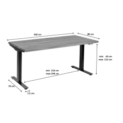 Tische-KARE Design Schreibtisch Office Harmony Dunkel 160X80