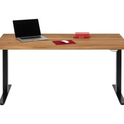 Tische-KARE Design Schreibtisch Office Jackie Eiche Schwarz 160X80