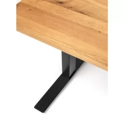 Tische-KARE Design Schreibtisch Office Jackie Eiche Schwarz 160X80