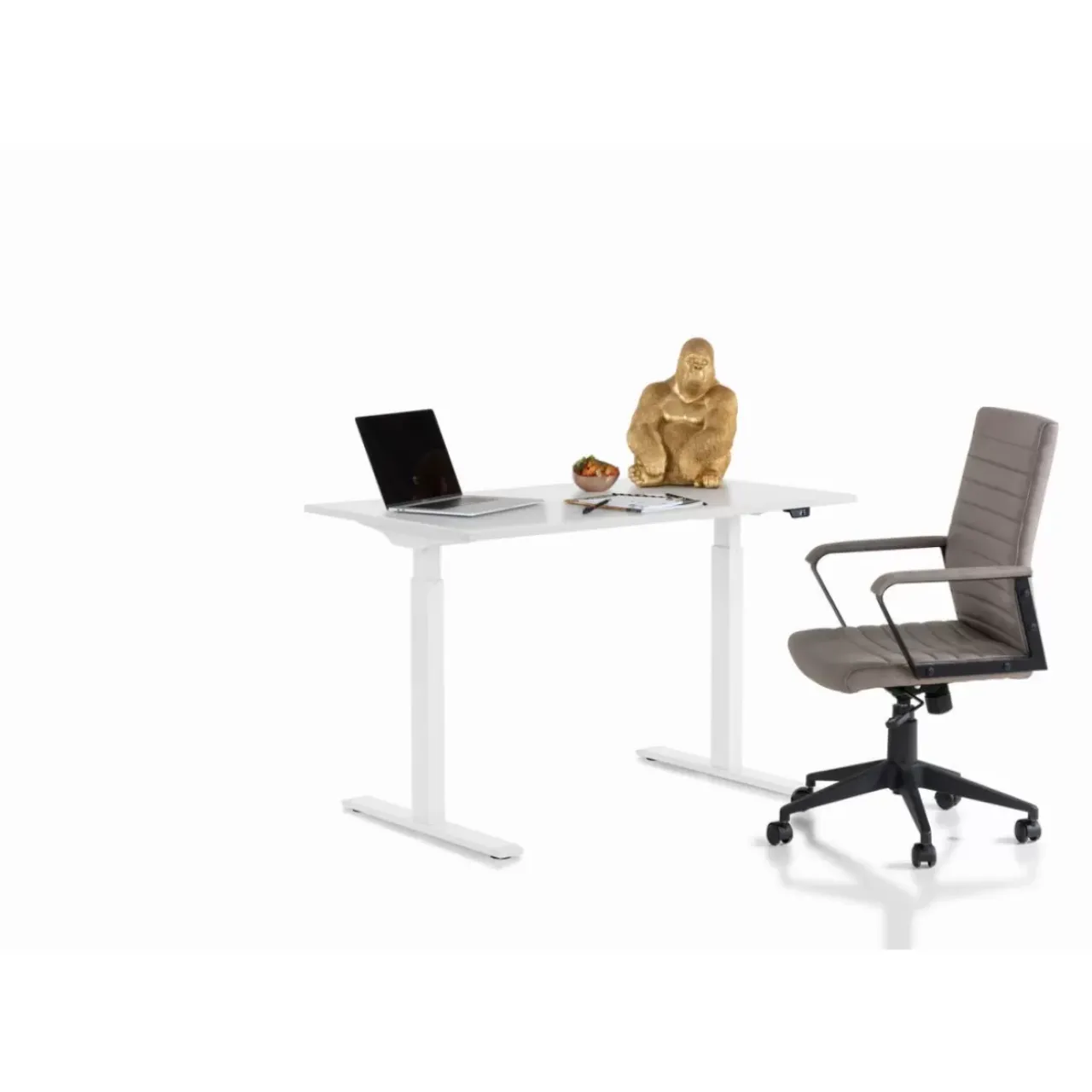 Tische-KARE Design Schreibtisch Office Smart Weis Weis 120X70