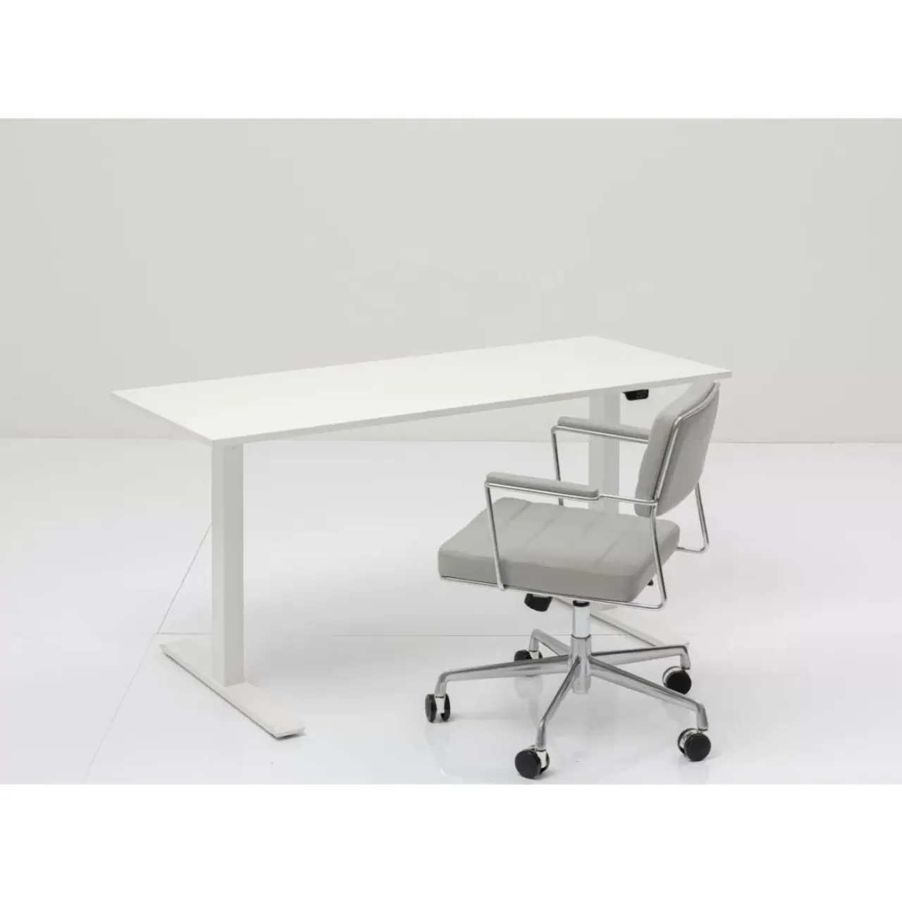 Tische-KARE Design Schreibtisch Office Smart Weis Weis 120X70