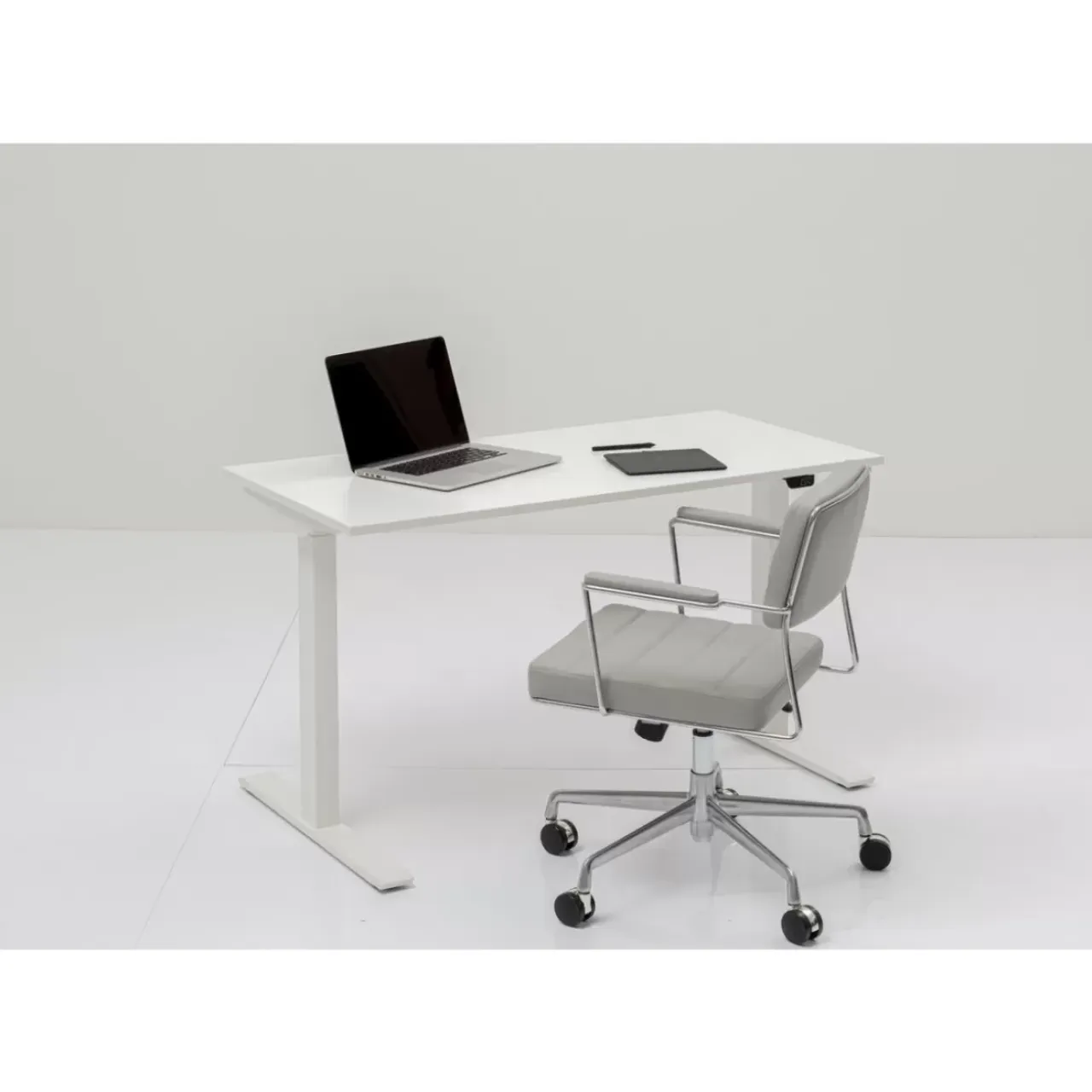Tische-KARE Design Schreibtisch Office Smart Weis Weis 120X70
