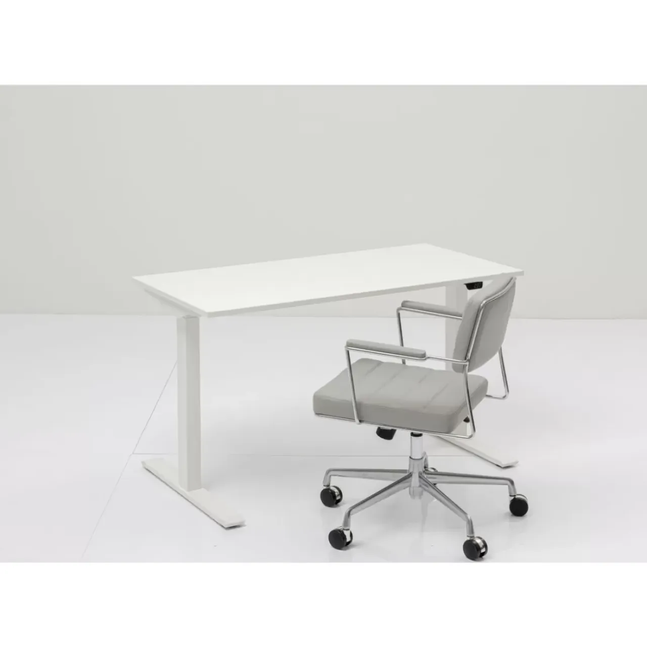 Tische-KARE Design Schreibtisch Office Smart Weis Weis 120X70