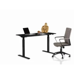 Tische-KARE Design Schreibtisch Office Smart Schwarz Schwarz 140X60