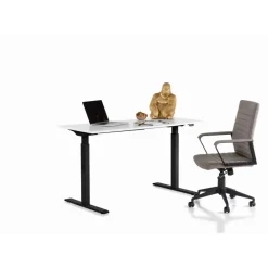 Tische-KARE Design Schreibtisch Office Smart Schwarz Weis 160X80