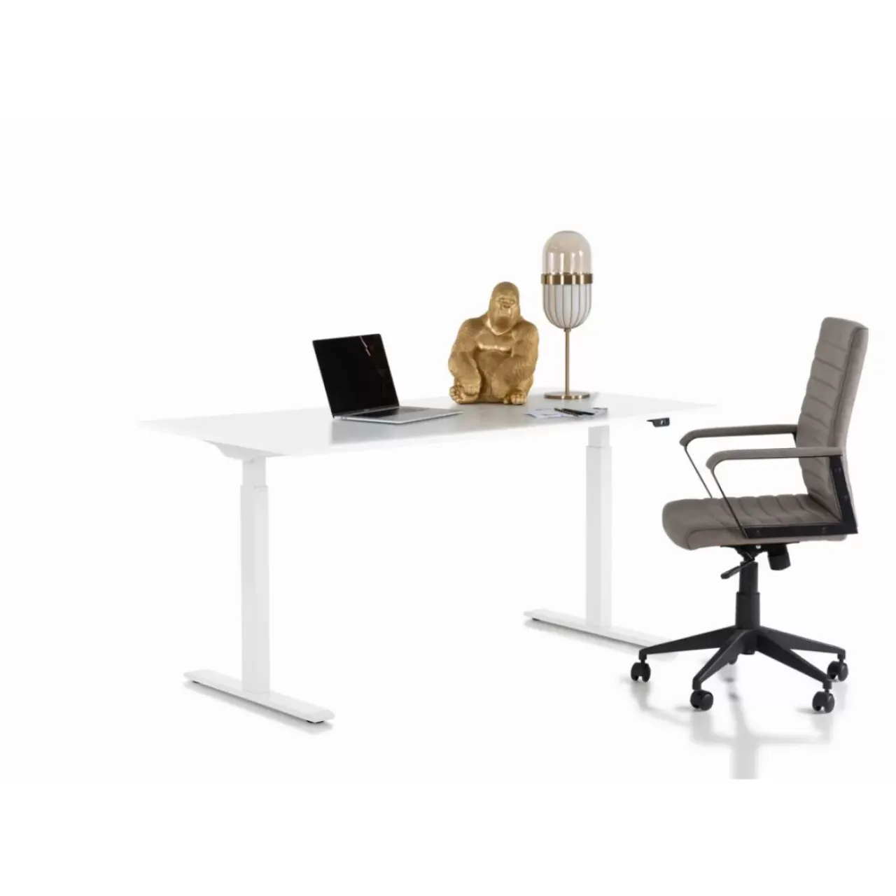 Tische-KARE Design Schreibtisch Office Smart Weiss Weiss 160X80
