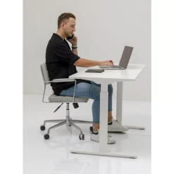 Tische-KARE Design Schreibtisch Office Smart Weiss Weiss 140X60