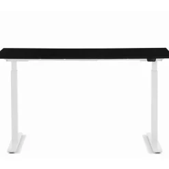 Tische-KARE Design Schreibtisch Office Smart Weis Schwarz 140X60