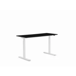 Tische-KARE Design Schreibtisch Office Smart Weis Schwarz 140X60