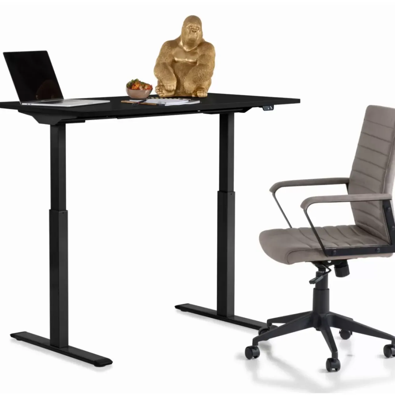 Tische-KARE Design Schreibtisch Office Smart Schwarz Schwarz 120X70