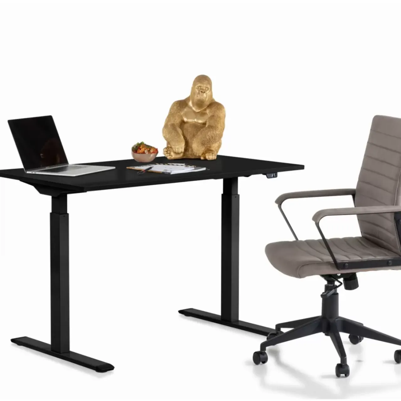 Tische-KARE Design Schreibtisch Office Smart Schwarz Schwarz 120X70