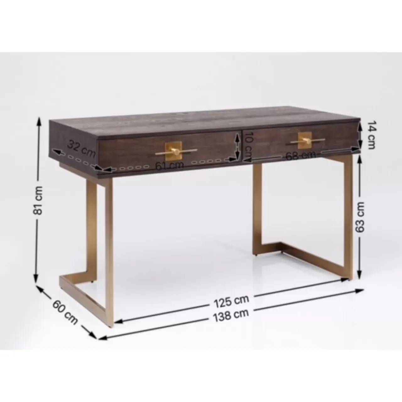 Tische-KARE Design Schreibtisch Osaka 138X60Cm