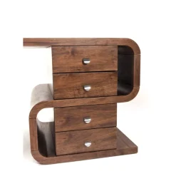 Tische-KARE Design Schreibtisch Soft Snake Walnut 150X70Cm