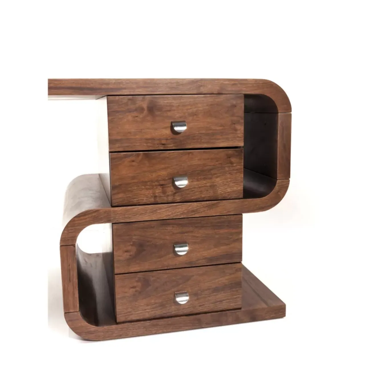 Tische-KARE Design Schreibtisch Soft Snake Walnut 150X70Cm