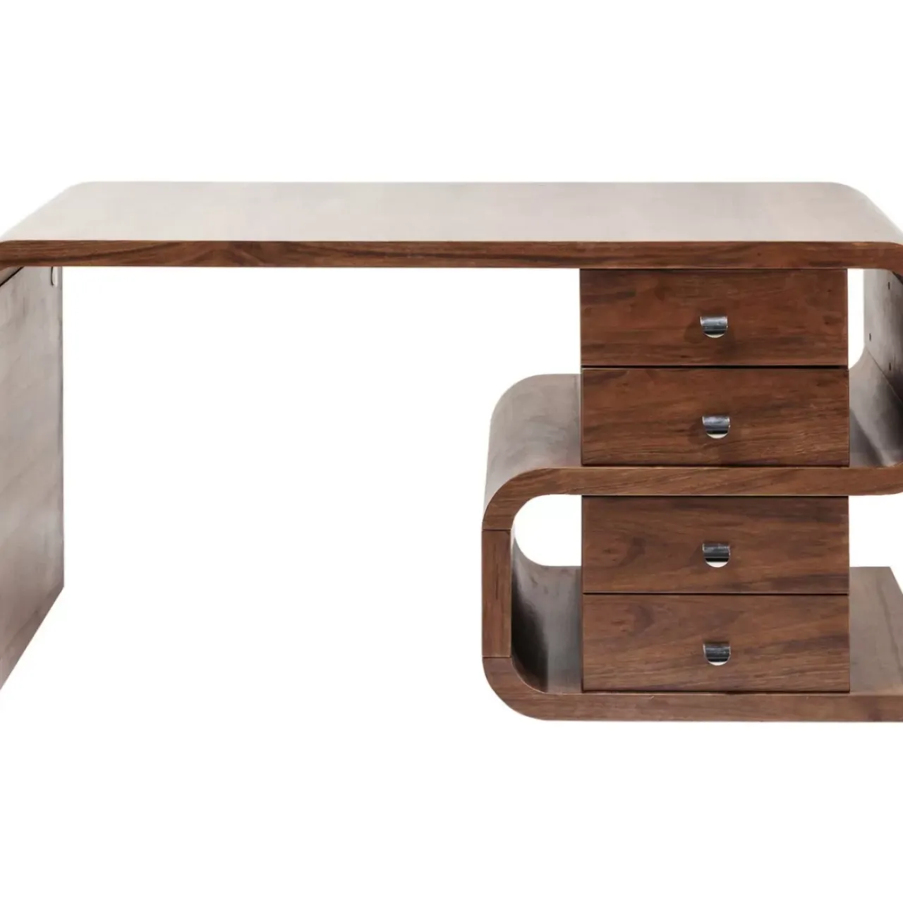 Tische-KARE Design Schreibtisch Soft Snake Walnut 150X70Cm