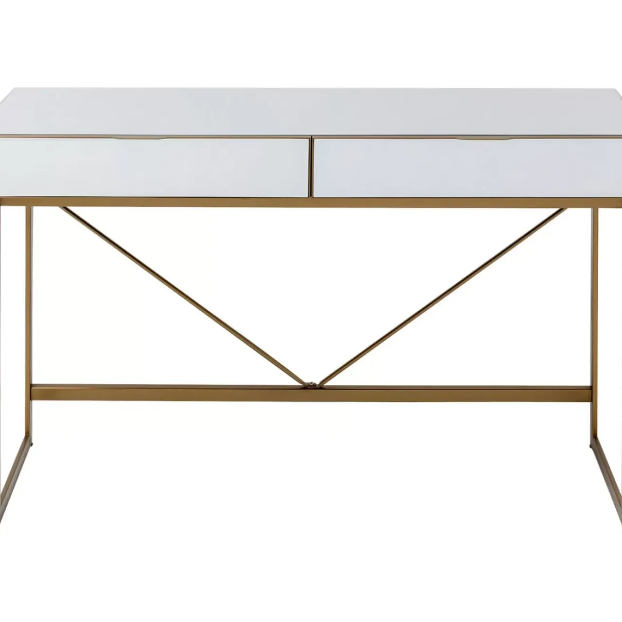 Tische-KARE Design Schreibtisch Soran Gold 120X50Cm