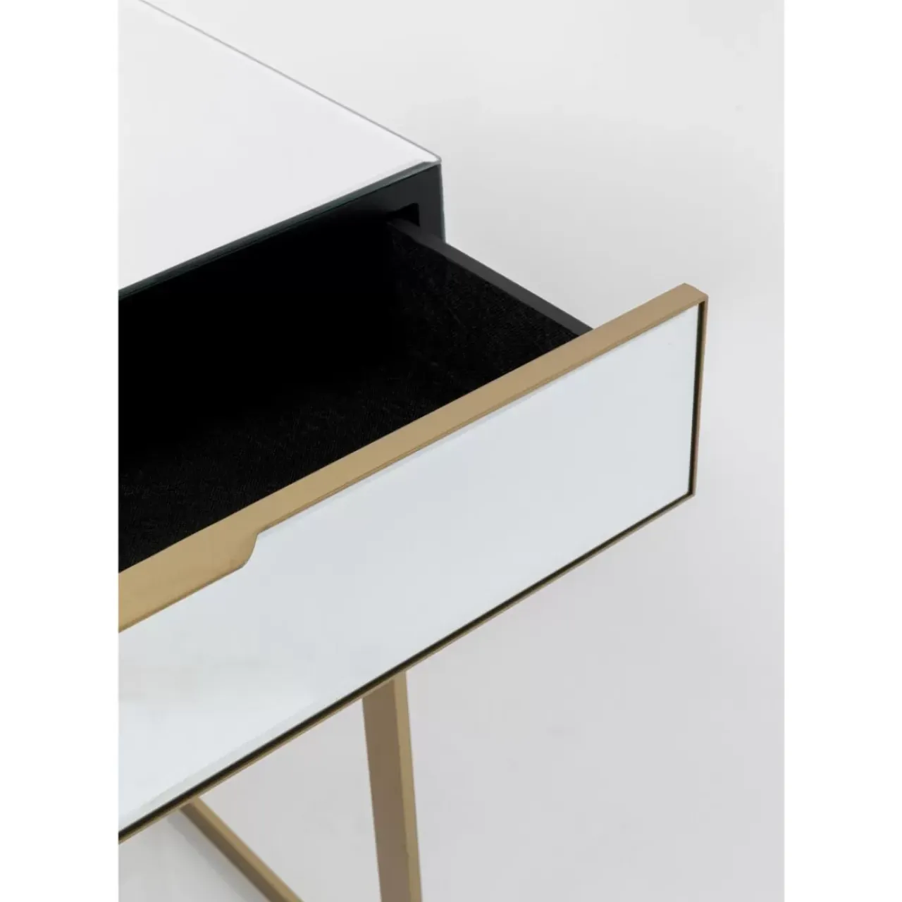 Tische-KARE Design Schreibtisch Soran Gold 120X50Cm