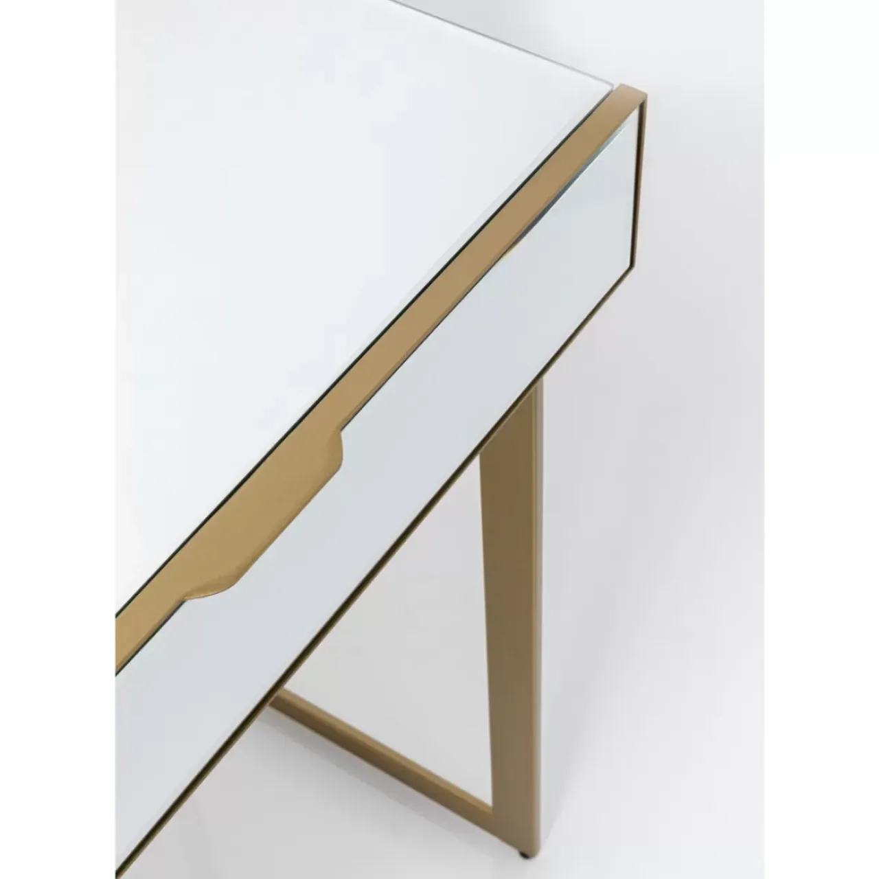 Tische-KARE Design Schreibtisch Soran Gold 120X50Cm