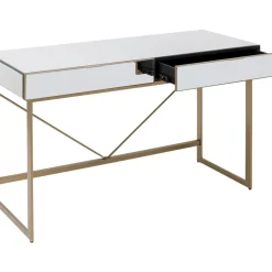 Tische-KARE Design Schreibtisch Soran Gold 120X50Cm
